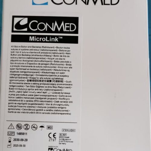 asbnr bb microlink™,all suture button and backstop(radiolucent)