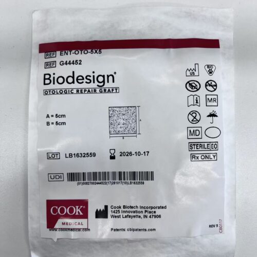 ent oto 5x5 everis biodesign otologic repair graft g44452